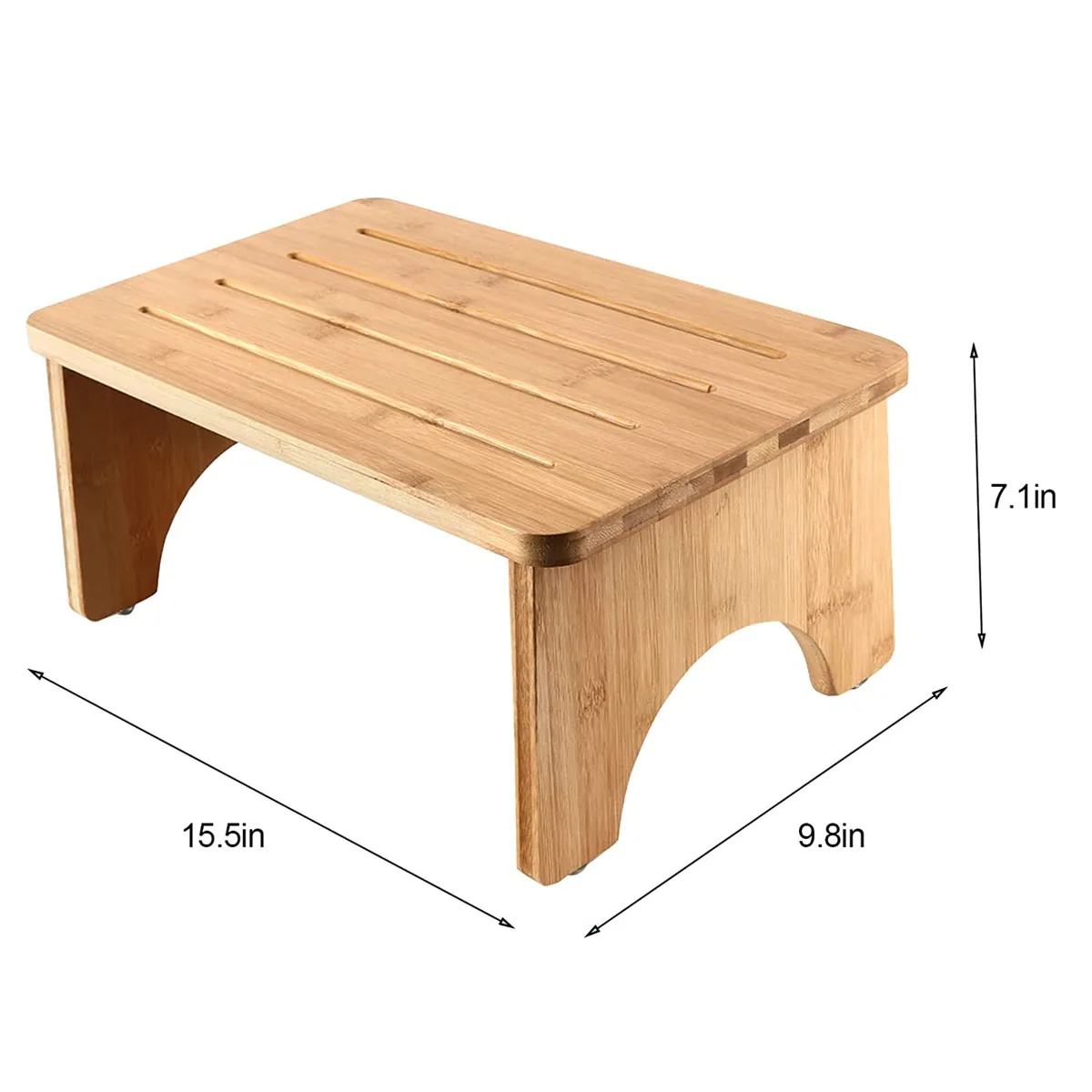 Portable Bamboo Step Stool for Adults and Kids for High Bed/Kitchen/Bathroom