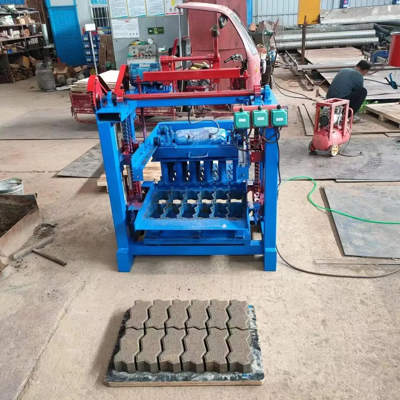 Paver Cement Block mould Hollow concrete brick making machine