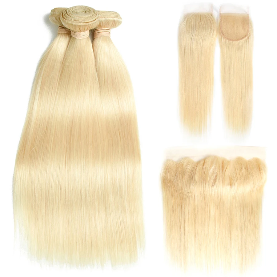 
Wholesale Price 613 Blonde Straight Human Hair Weave Mink Brazilian Cuticle Aligned Human Hair Bundles 