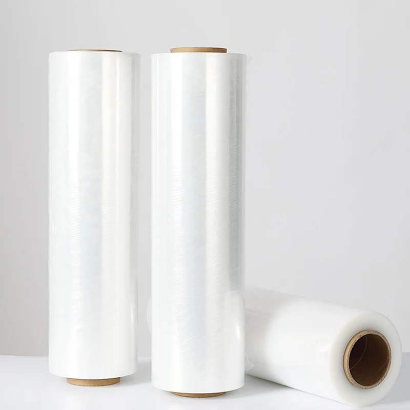 High Toughness PE Stretch Film Heat Sealing Plastic Film China Manufacturer Food Cling Wrap Cover 11Mic 2500M Plastic Wrap roll