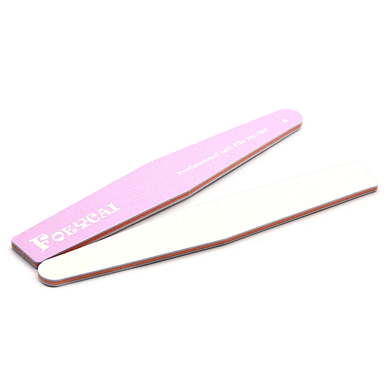 Custom logo printed 100/100 150/150 180 grit long nails file supplies private label nail files
