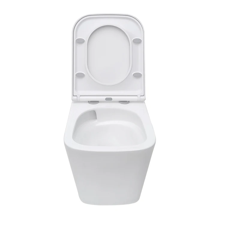 High Quality Square Tornado Wall Mounted Toilette Bathroom Wash Down Super Swirling Toilet