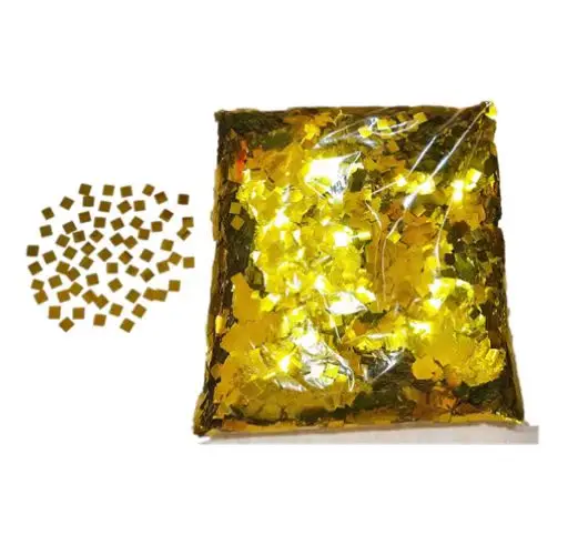 Shiny     gold  silver square metallic foil    confetti Party Wedding confetti