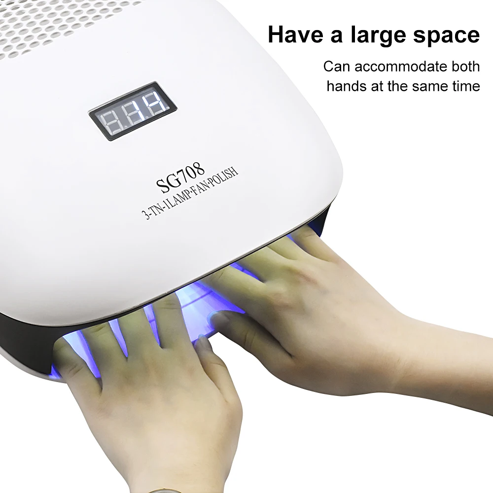 4-in-1 Nail Uv Lamp Fan Suction Dust Cleaner 140w Manicure Polishing Collector vacuum cleane Professional Salon Dryer Dust Clean