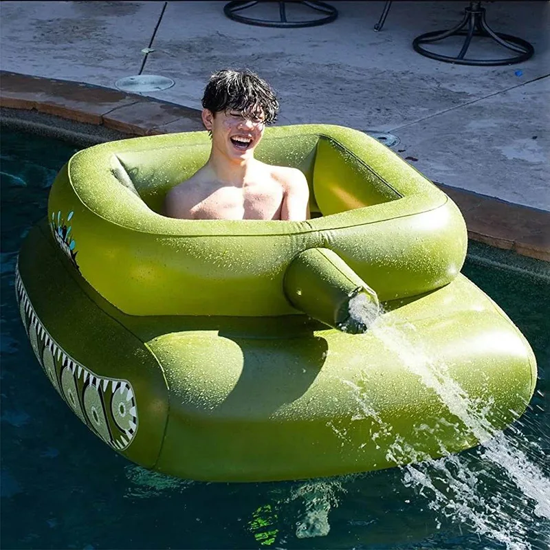 Explosive ride inflatable water sofa tank sprinkler pool spray swimming ring float row toy