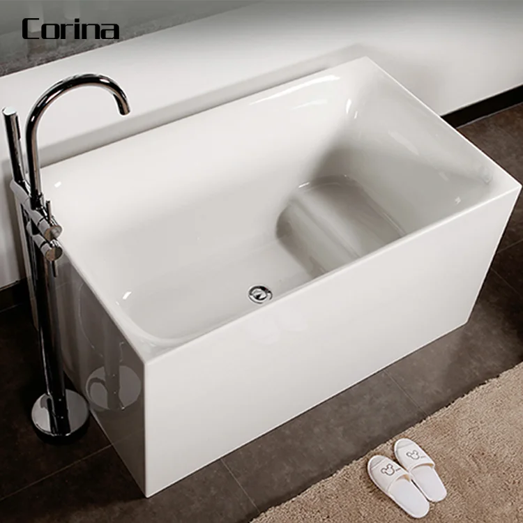 120cm Mini Small Freestanding Best Acrylic Solid Surface Matte White Brands Bathtub