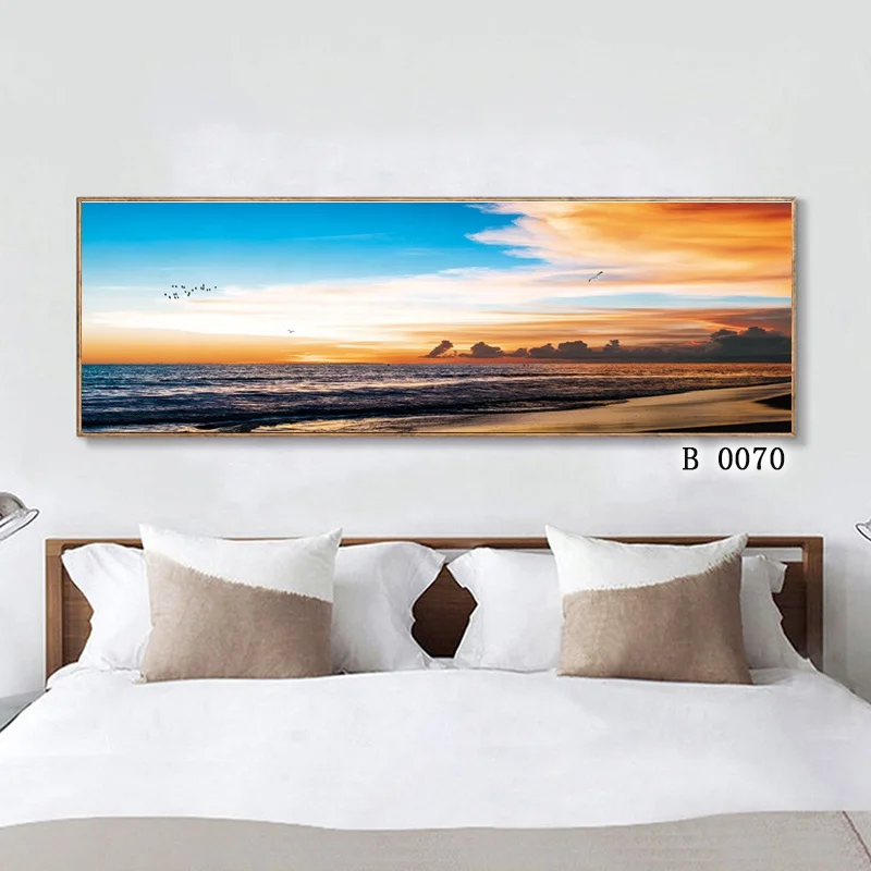 Custom Hot Sell Wall Art Home Decor Photo Picture Canvas Print Floating Framed Landscape Art Painting