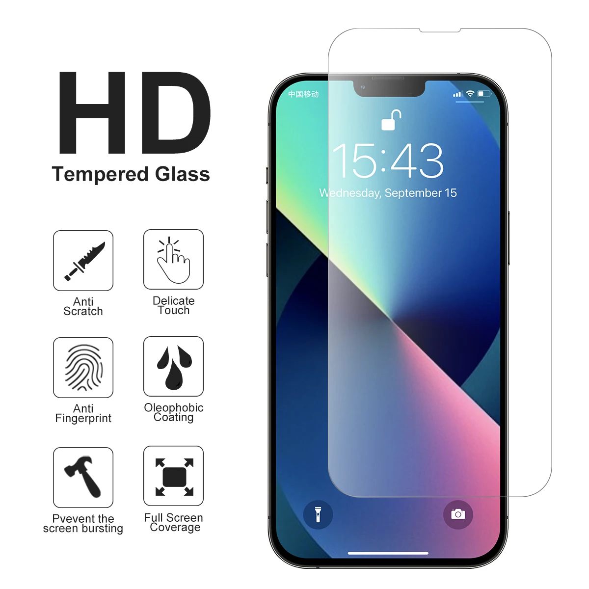 Для iphone 13 12 pro max полное покрытие 3 2 Упаковка заводская цена 9H инструмент для выравнивания без пузырьков Защитное