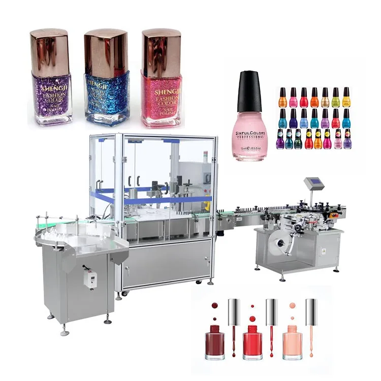 
Guangzhou Factory Low Price Easy Operate Vials Viscous Liquid Nail Polish Filling Capping Machine 