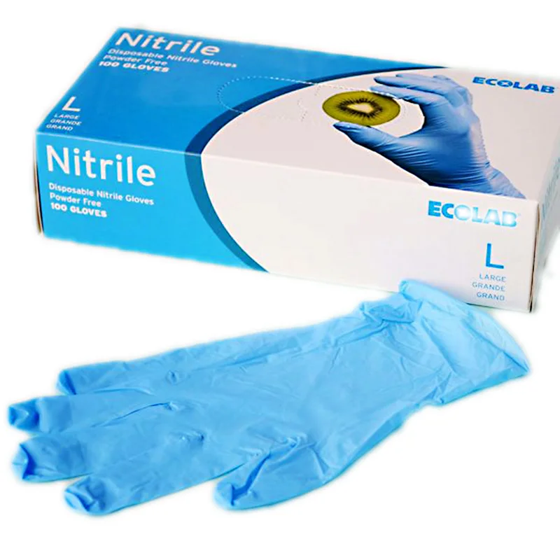 Nitrile rubber gloves blue nitrile powder free gloves latex free vinyl nitrile gloves