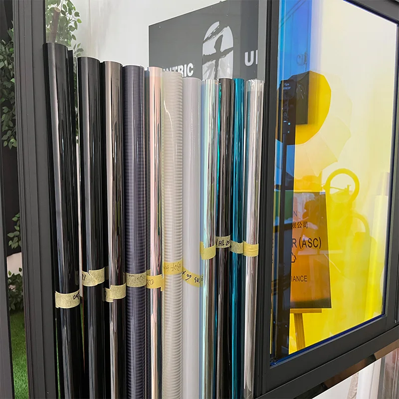 Professional Factory Static Cling Heat Control Anti Uv Solar Reflective Privacy One Way Mirror Covering Glass Film For Glass