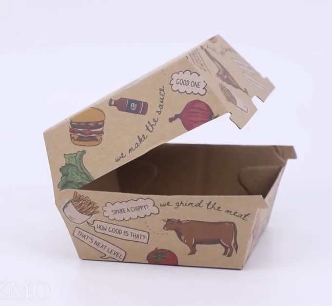 wholesale high quality burger  box custom printed  hamburger boxes