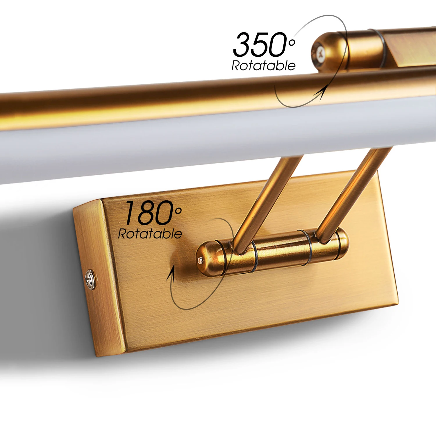 LED Indoor Wall Sconce 8W Antique Brass LED Picture Light For Hotel 100-240V Bathroom Lighting Vanity Mirror Lights For Bathroom