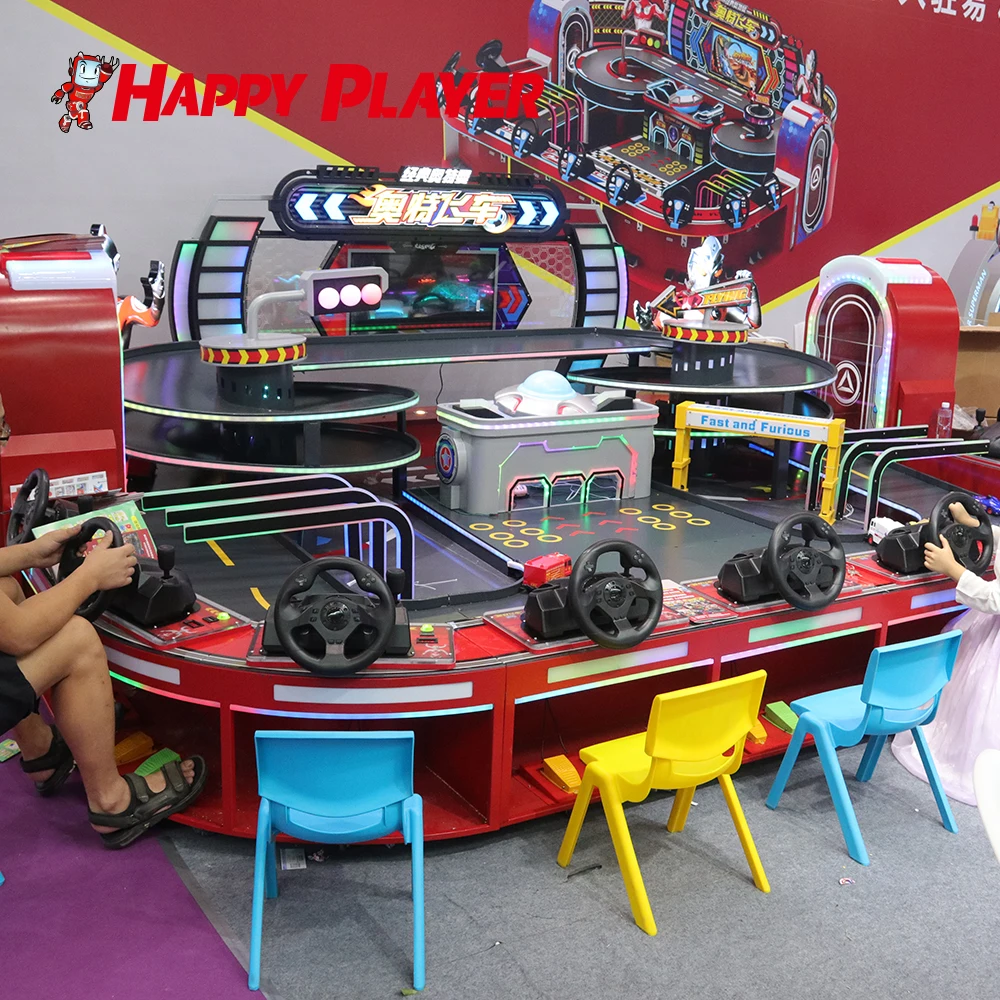 Plastic Racing Car Slot Toys Diy Rail Way Car Track With Teeterboard Toy Electric Race Track For  Boys Children