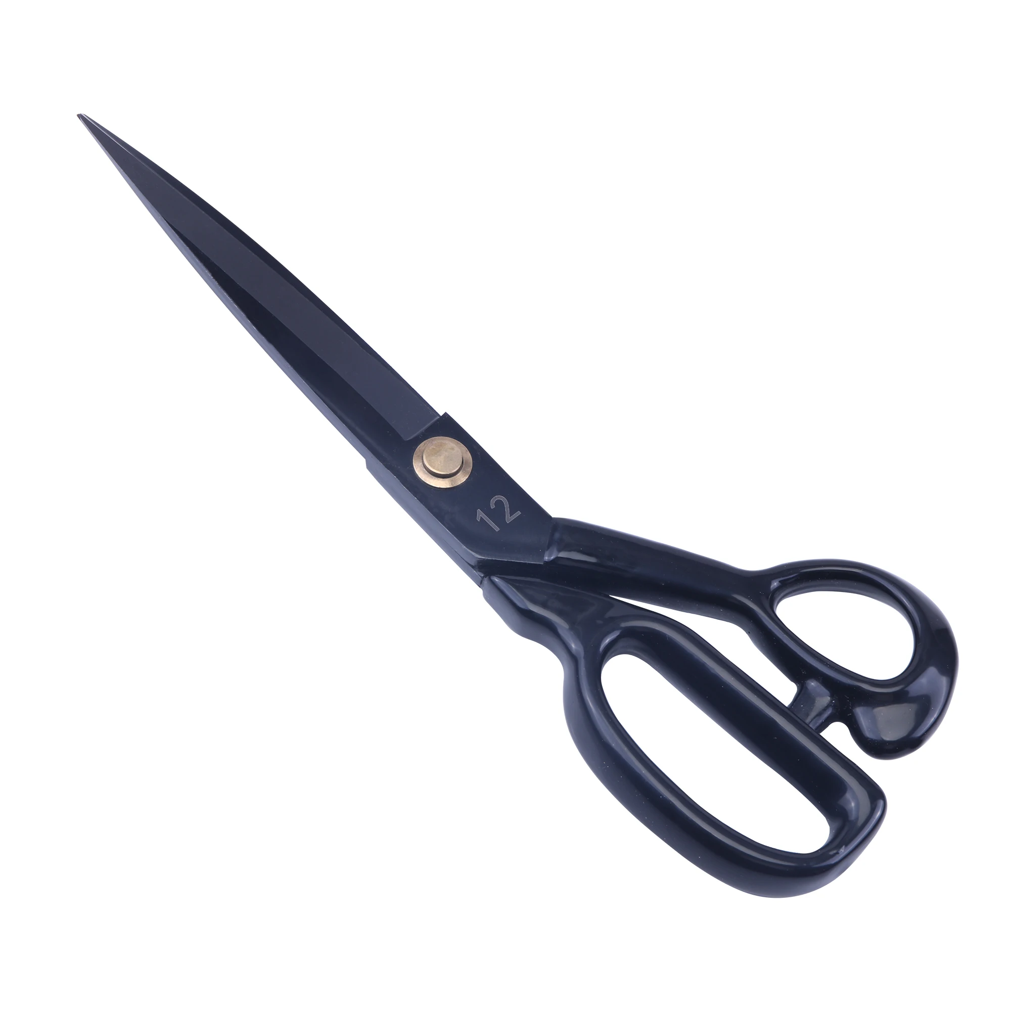 Newest 12 Inch Big Handle Heavy Duty All Black Stainless Steel Fabric Scissors Tailor Scissors For Leather Cloth Sewing