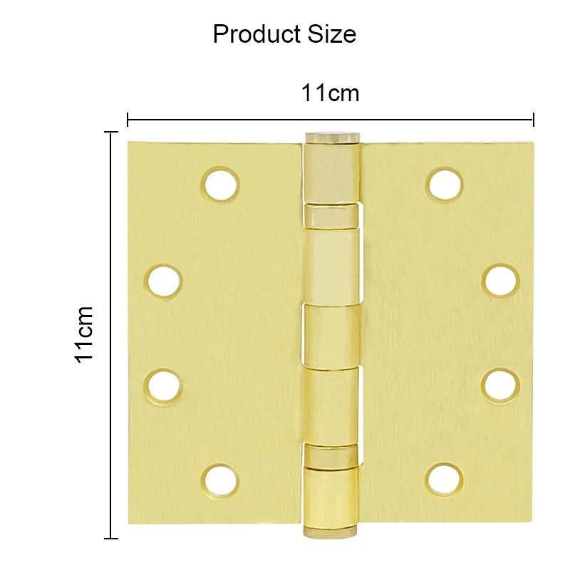 Antique Door Hinges Bronze/Gold Kitchen Cabinet Hinges Furniture Accessories 4 Holes Jewelry Boxes Gold Door Hinges