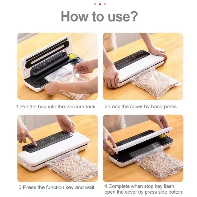 Home Mini Vacuum Sealer Portable Food Storage Fresh Meat Food Plastic Bag Vacuum Sealer Machine