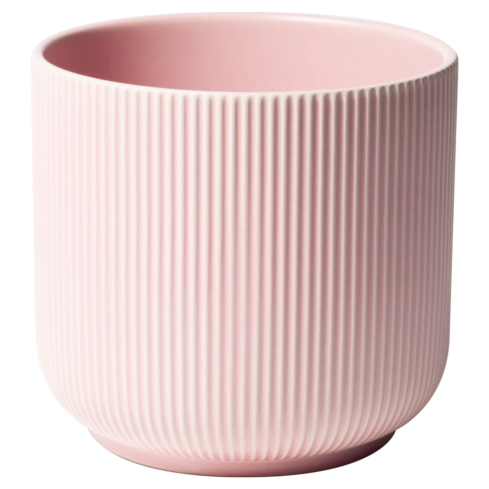 Manufacturer Decor Vases Modern Nordic Pink Mini Ceramic Stripe Flower Vases Small Ceramic Vases For Home Decor Flower