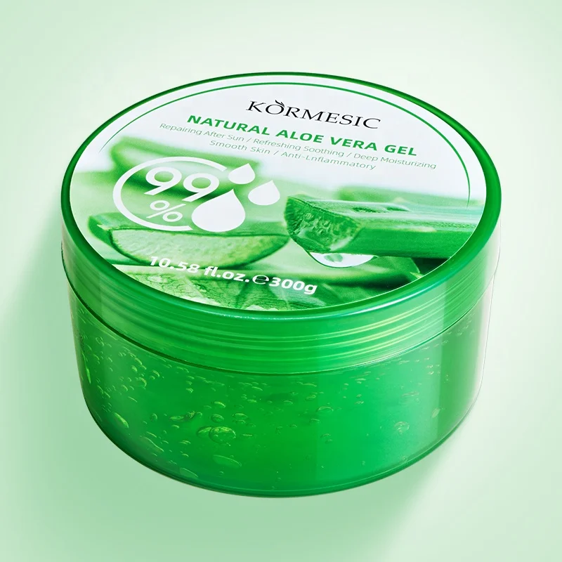 Wholesale ODM/OEM KORMESIC 100% Pure Natural Gel Aloe Vera Organic Moisturizing Soothing After Sun Aloe Vera Gel For Face