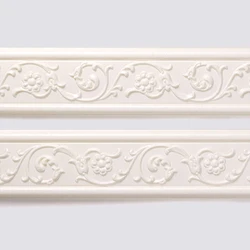 69*8cm Self-adhesive Wallpaper 3d Embossed Skirting Lines Wall Border Baseboard Anti-collision Wall Stickers Waterproof