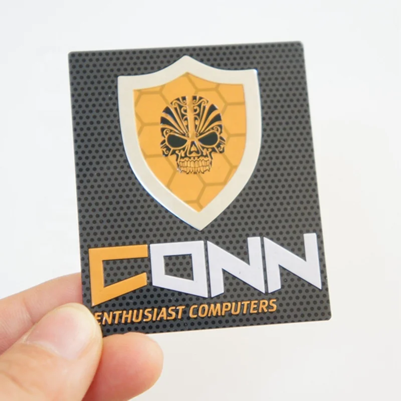 Label Logo Nameplate Stamping Aluminium with Strong Adhesive Metal Sticker Label Custom 3d Waterproof Custom Design Fashionable