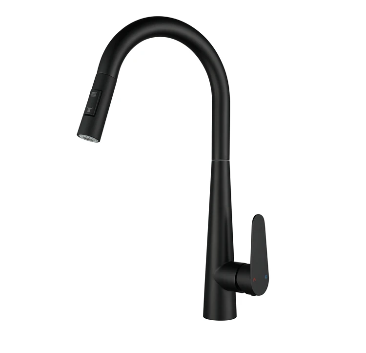 Wholesale Black Pull Out Kitchen Faucet 304stainless Pull Down Kitchen Fauctes for Home