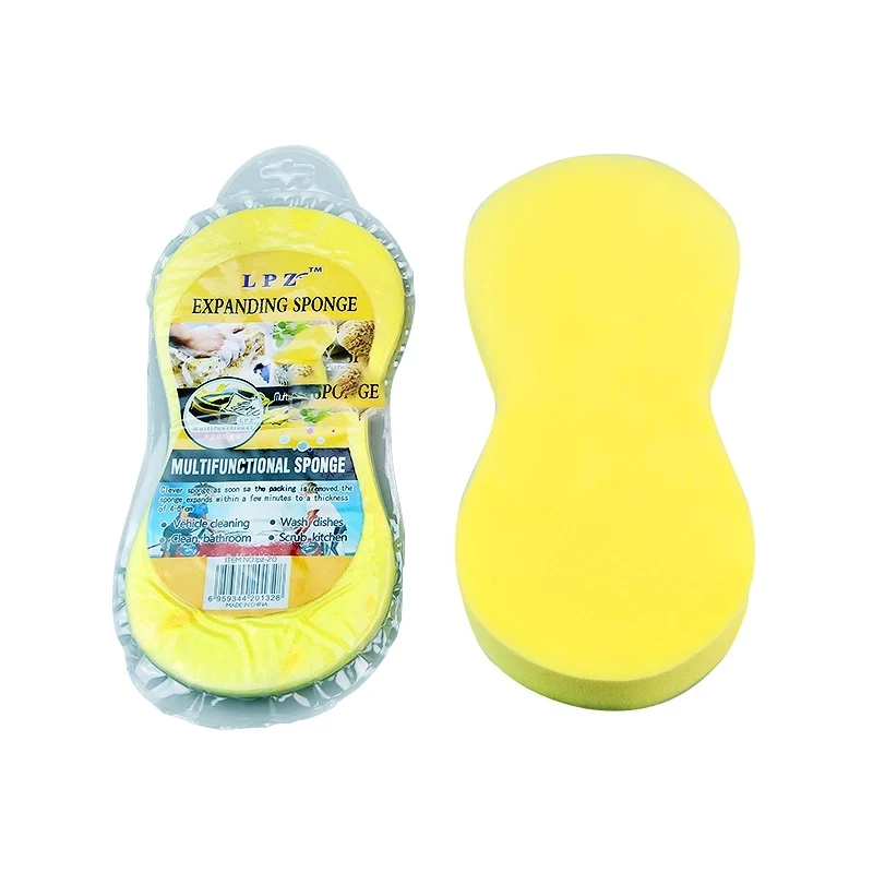 Multifunction Large 8-character Vacuum Compressed Auto Paint Care Cleaning Tool Multipurpose Car Washing Sponge