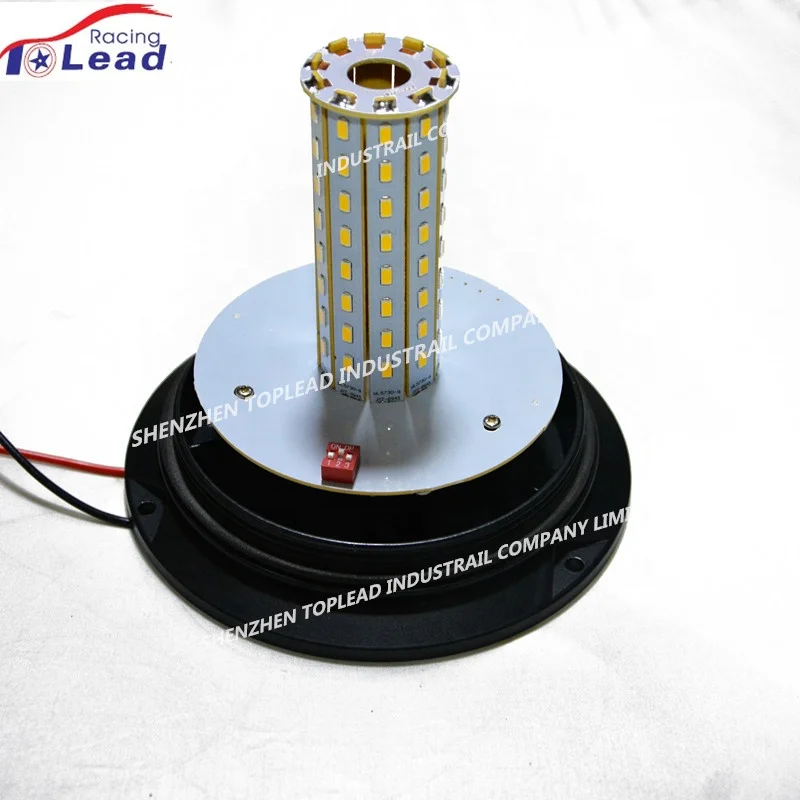 Factory Price DC12-48V  Red LED Strobe Beacon Light, 80 Pieces SMD 5050 Led Flashing and Rotating Emergency Warning Lamp
