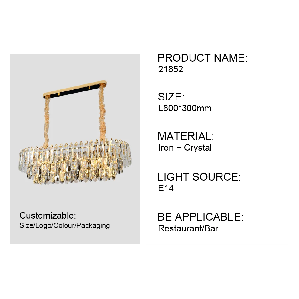 Wholesale hotel wedding decorate living room large gold big pendant ceiling home modern luxury crystal hanging light chandelier