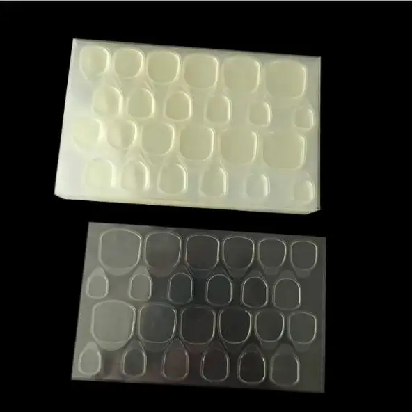 24pcs/sheet Nail Double sided Glue Stickers Transparent Jelly Tape Tabs Full Abs Size For Nail Art Tool
