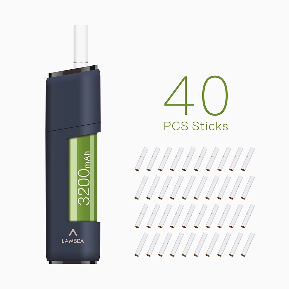 
Russia Best Seller Heat Not Burn kit LAMBDA CC Heating Device 3200mAH big battery smoking time and temperature adjustable 