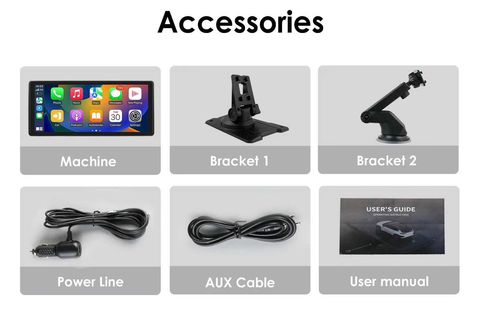 10.26 inch portable wireless Carplay car smart screen MP5 car navigation reversing image