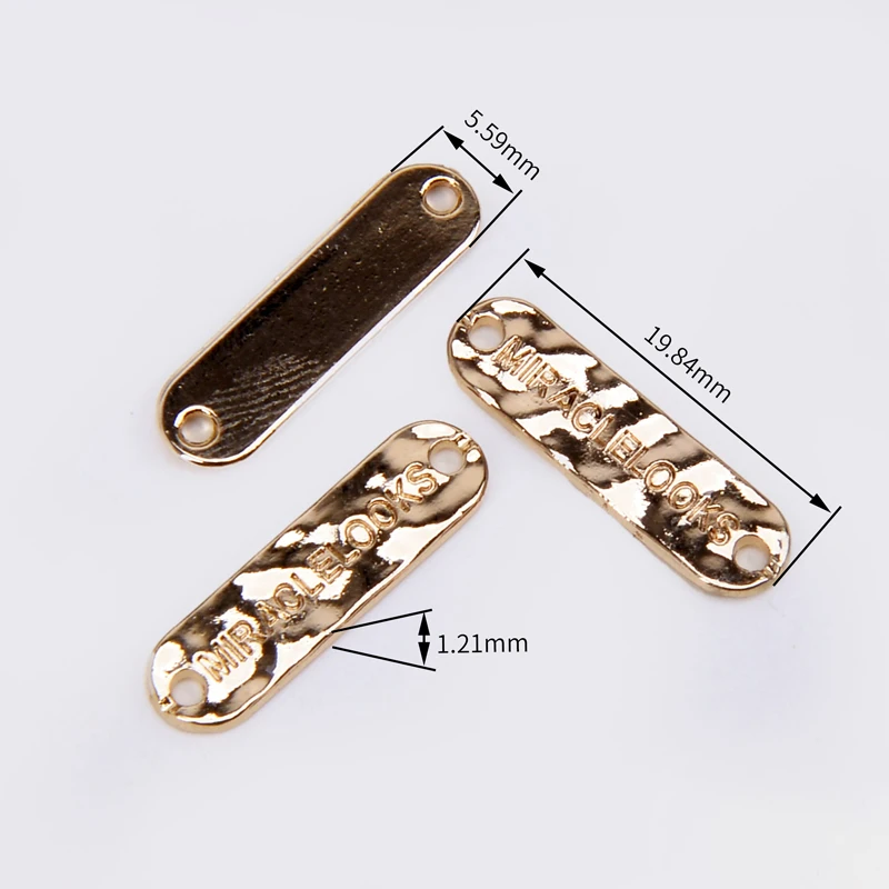 Wholesale Engraved Brand logo Metal Tag Custom Metal logo Labels for Clothing