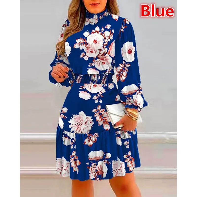 Trendy Women Dresses Fashion Casual Dress Women Floral Printed Maxi Women Dresses Sundress
