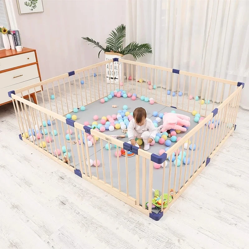 New design free combination collapsible wooden fence for baby play yard for toddlers and kids