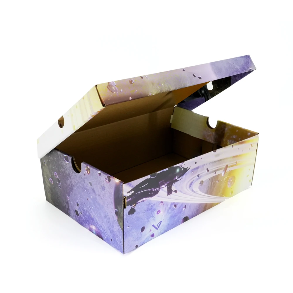 Wholesale Custom Luxury Packaging Corrugated Foldable Shoe Box Eco-friendly Custom Sneaker Packaging Cardboard Gift Shoe Box