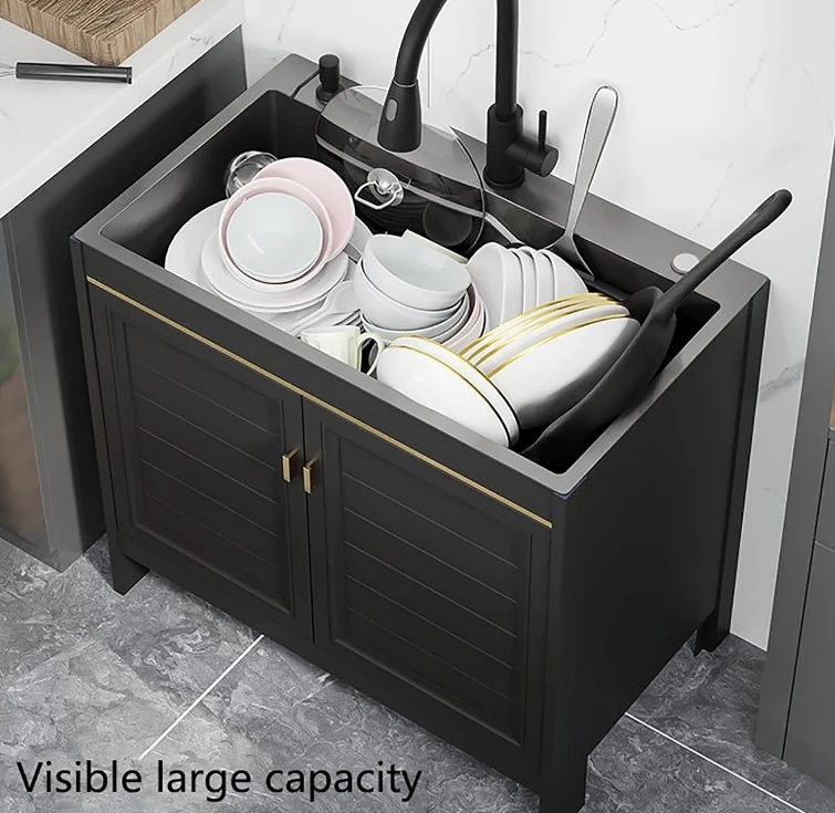 New Model Stainless Steel Cabinet Commercial Industrial Sink Washing Handmade Basin for Laundry Room