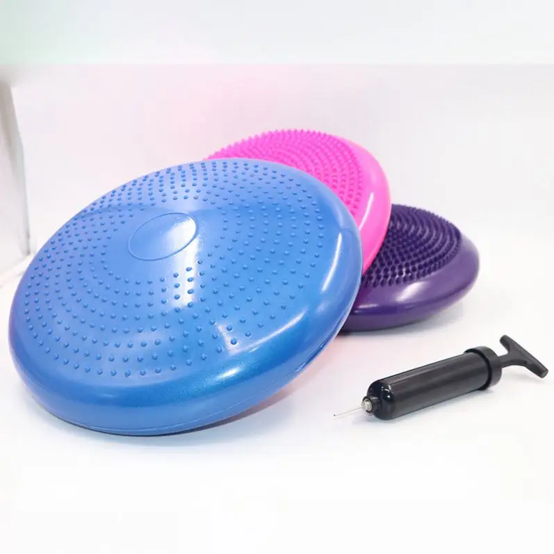 2022 New Arrivals High Quality Inflatable Wobble Stability Yoga Massage Yoga Pad Disc Board Balance Cushion