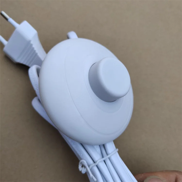 220V Euro Power Cable With Foot Switch Power Cord Cable Switch Sweden Floor Lamp Cable Cord Set With E27 Lamp Base