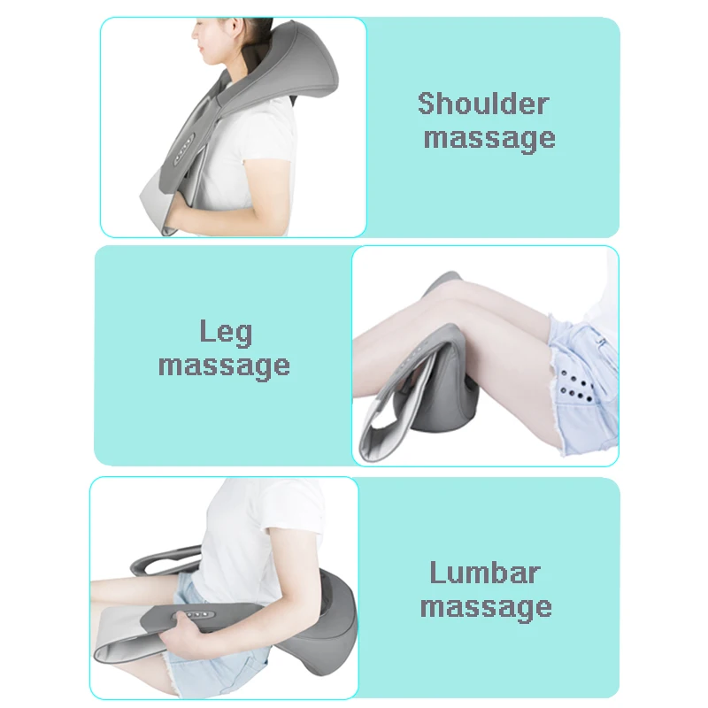 Custom Neck shoulder massage machine device wireless shiatsu physical therapy back and neck massager for Body