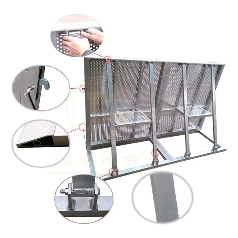 Factory Aluminum Crowd Control Barrier Iron Crash Barrier Traffic Barricade for Events