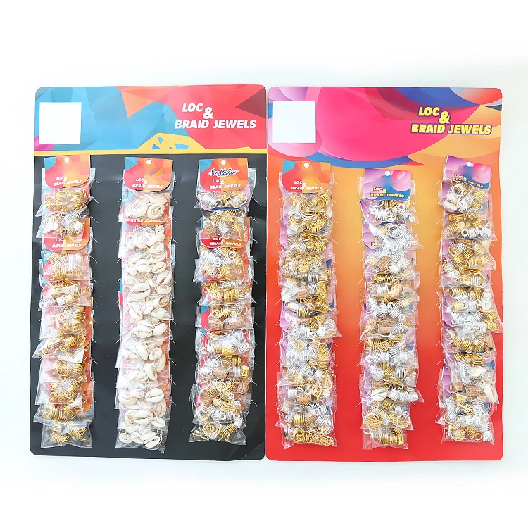 Gold Loc Jewelry Dreadlock Braid Hair Cuffs Wooden Hair Beads Jewelry For Braids African Accessories Beads For Kids Braids