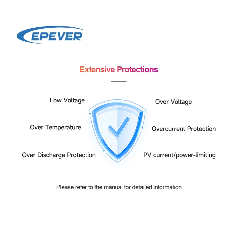 Epever High Voltage MPPT Charger Controlador Solar Mppt 12V 24V 36V 48V Solar Charger Controller MPPT 60A 80A 100A