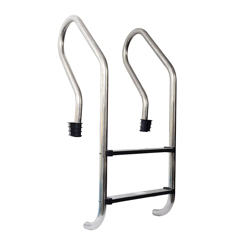 Portable Stainless Steel In Board 3 Steps Telescoping Folding Dock Above Ground Stairs Ladder Removable Swimming Pool Handrails