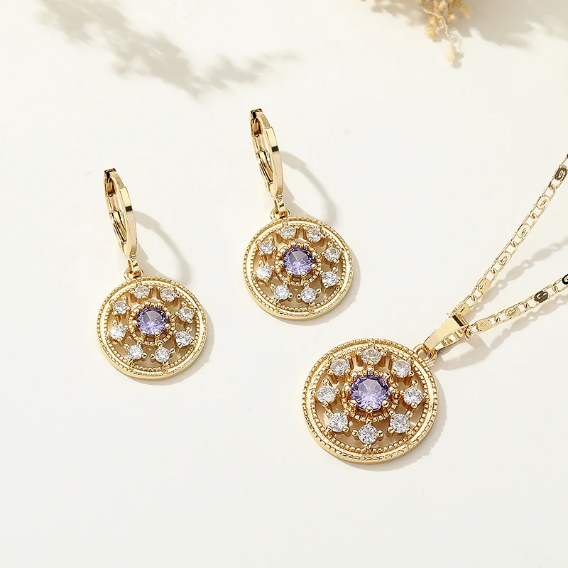 2018 Wedding Wear Butterfly Shape Dubai 18k laminated gold wholesale earrings and necklaces sets Jewelry Set