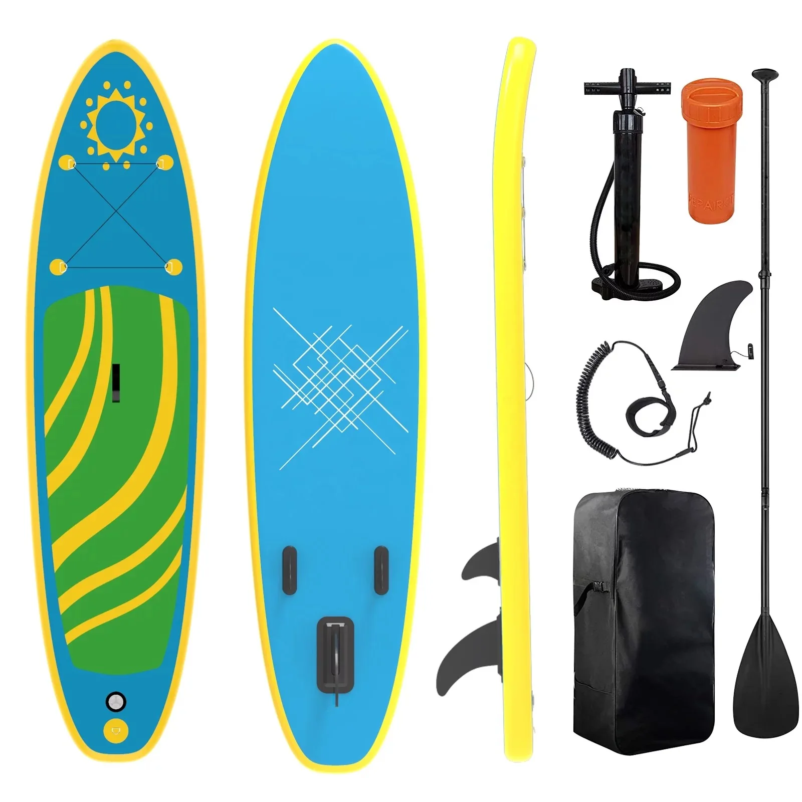 2 layers best quality drop stitch material 9feet 10feet 10.5feet 11feet isup sup inflatable stand up paddle board for wholesale