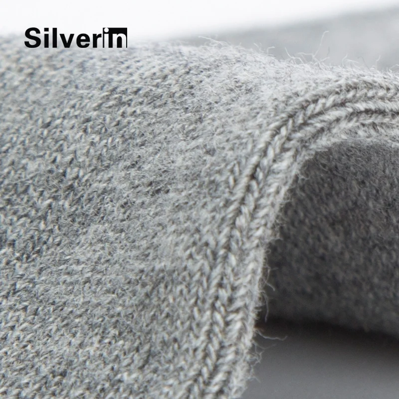Daily work silver anti-bacterial anti-odor calf men socks