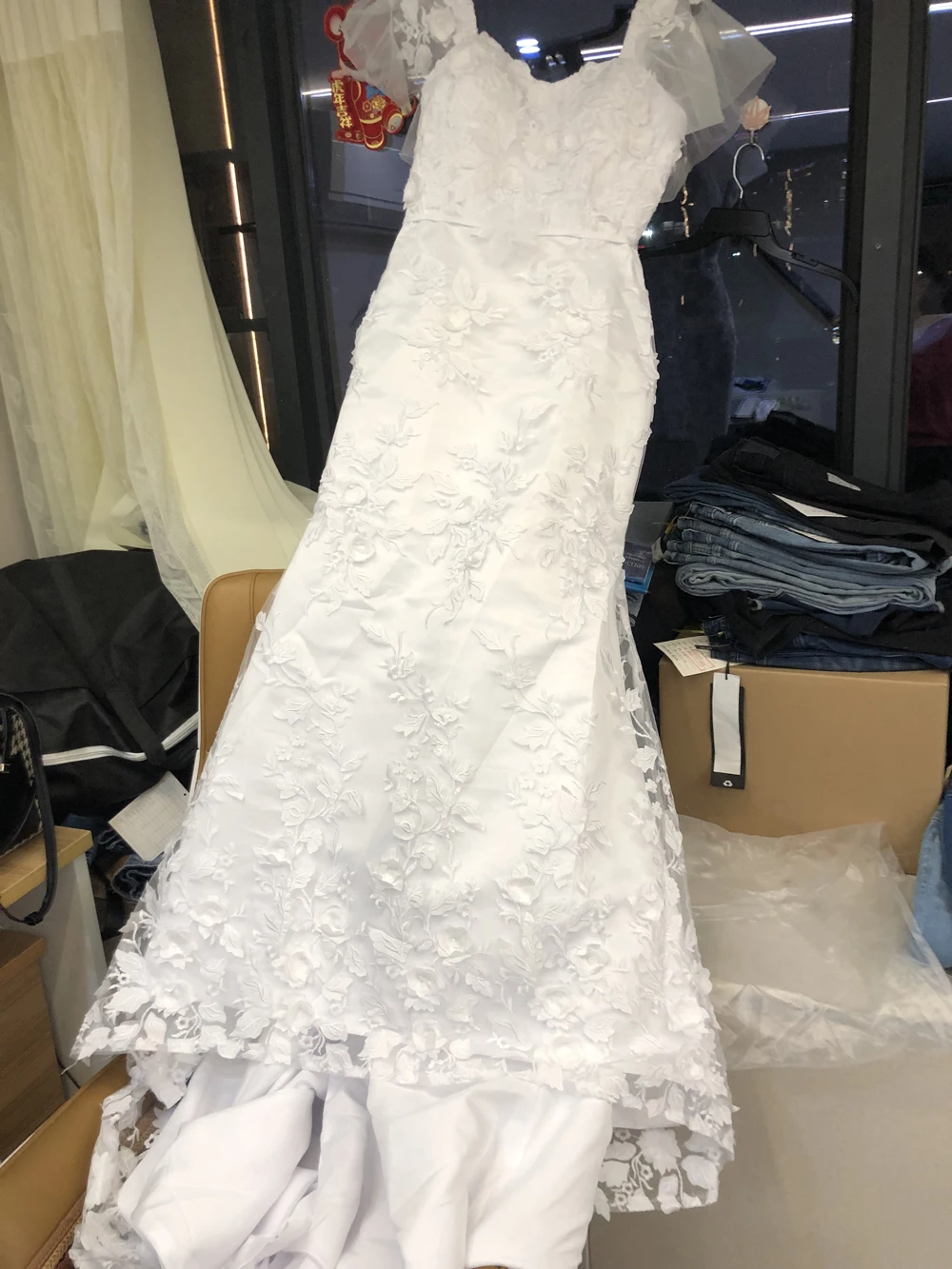 China Customization White Bridal Gowns 2024 long sleeves Lace Wedding Dress For Women Bridal Classic Wedding Dresses