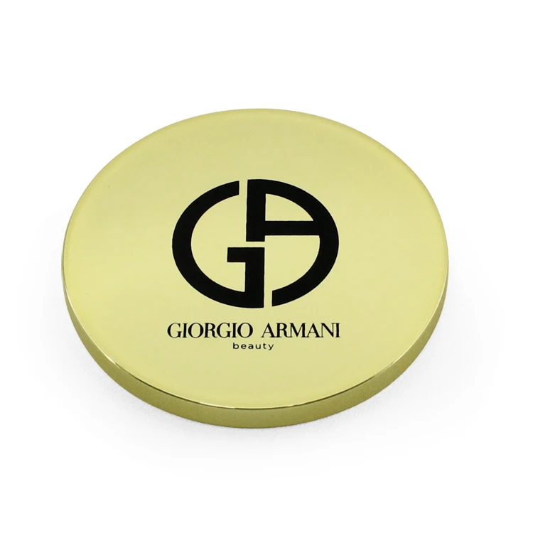 ABS gold plating frame single side round small portable makeup mirror Plastic Cosmetic Mirror custom logo