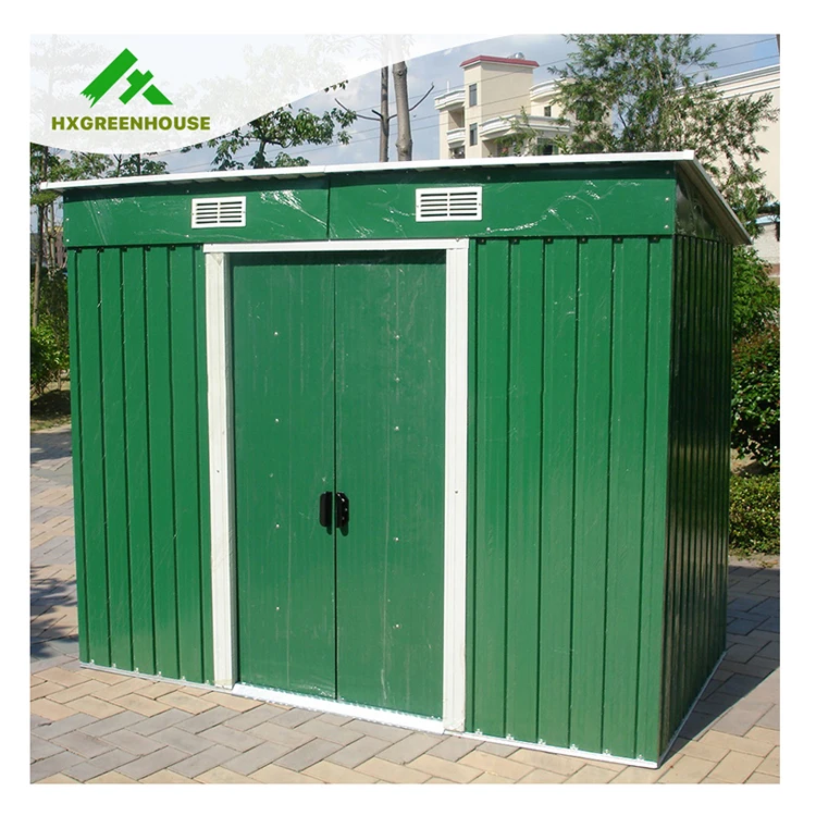 Заднем дворе садовый сарай используется для хранения инструментов HX81122-B
